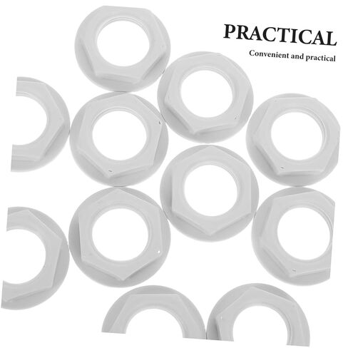 10pcs Plastic Float Valve Nuts for Water Tank and Float Valve, 1 Inch Pp Locknuts with Wear Resistance and Simple Installation for Home and Industrial Use in Kuwait