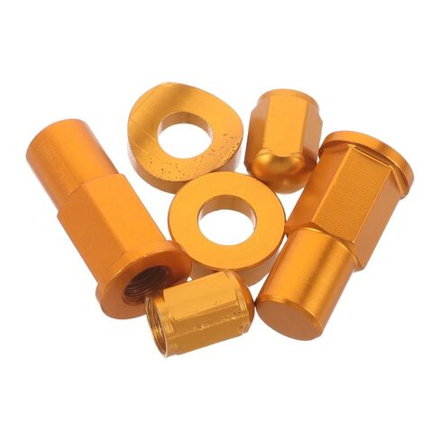 1Set Motorcycle Wheel Lock Nut Spacer Kit - Aluminum Washer Bolt Set for Valve Stem - Bike Lock Nut Accessory - Replacement Bolt Spacer in Kuwait