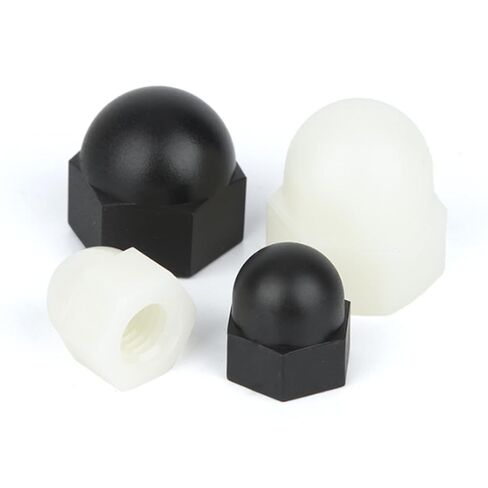 Nylon Cap Nut Black M3 M4 M5 M6 M8 M12 5 Pack in Kuwait