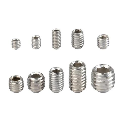200 Piece Stainless Steel Hex Socket Screw Set, 10 Sizes M3 to M8 Cup Point Locator Set Screws in Kuwait