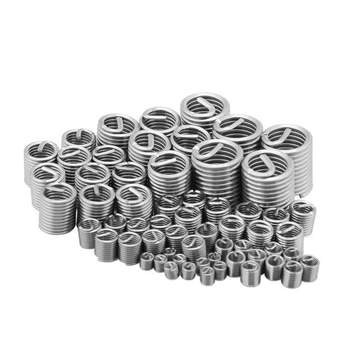80pcs 304 Stainless Steel Screw Sleeve Assortment Kit, Thread M3 to M16 2D Hardware Repair Tool Parts in Kuwait