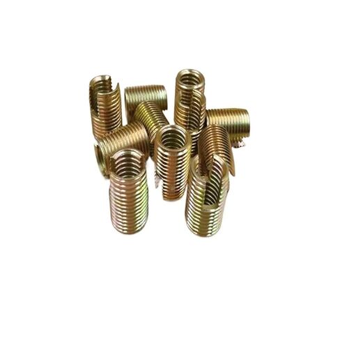 20PCS M8 Self Tapping Thread Insert, M8x12x15mm Slotted Type Screw Bushing for Thread Repair Steel with Zinc Finish in Kuwait