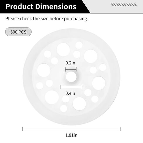500 Pcs 1.81" Plastic Washers, Polypropylene Load Spreading Fasteners for Rigid Foam Insulation Panels, Flat Foam Board Support for Screws in Kuwait