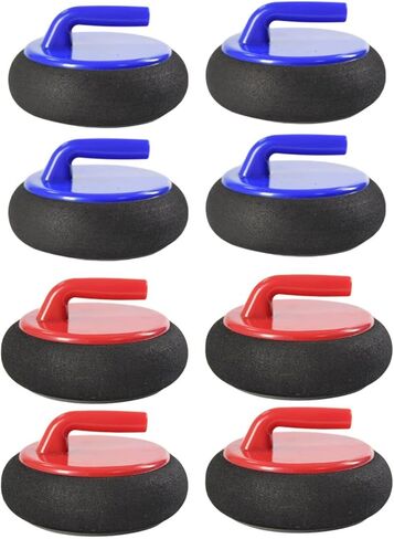 Menolana 8Pcs Curling Stones for Kids Adults Family Gathering,Entertainment Indoor Outdoor Tabletop Curling Game Two Player Table Game in Kuwait