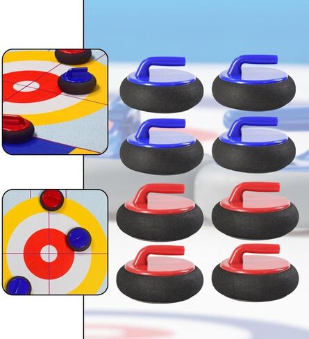 Menolana 8Pcs Curling Stones for Kids Adults Family Gathering,Entertainment Indoor Outdoor Tabletop Curling Game Two Player Table Game in Kuwait