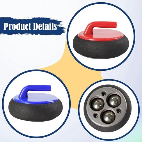 Menolana 8Pcs Curling Stones for Kids Adults Family Gathering,Entertainment Indoor Outdoor Tabletop Curling Game Two Player Table Game in Kuwait