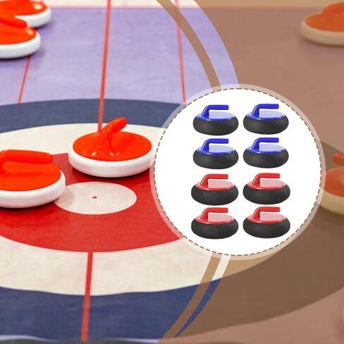 Menolana 8Pcs Curling Stones for Kids Adults Family Gathering,Entertainment Indoor Outdoor Tabletop Curling Game Two Player Table Game in Kuwait