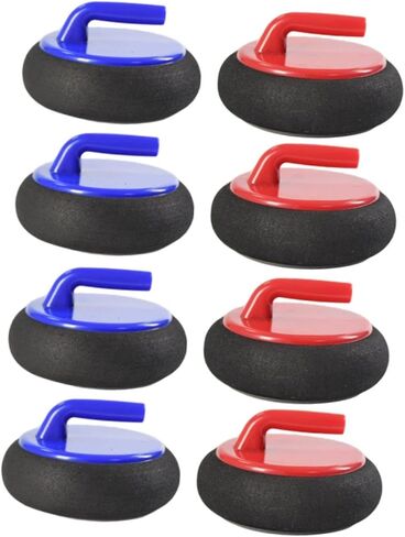 Menolana 8Pcs Curling Stones for Kids Adults Family Gathering,Entertainment Indoor Outdoor Tabletop Curling Game Two Player Table Game in Kuwait