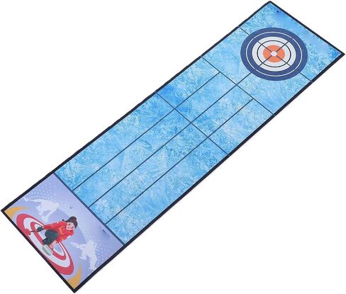 Bewinner Portable Tabletop Curling Set | Wrinkle Free Foldable Mat for Travel, Parties & Family Game Night, No Tools Needed, Velvet Plastic Construction, 39.37 X 11.42in in Kuwait