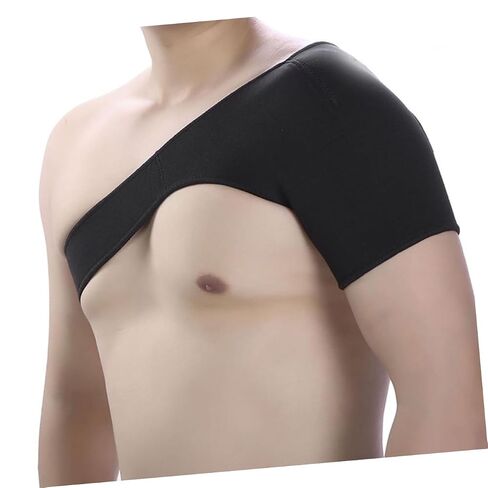 VICASKY Adjustable Shoulder Protection Strap Composite Material Sports Shoulder Brace for Outdoor Activities Relief Breathable Design Black in Kuwait