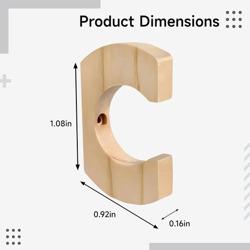 4 Pcs Kayak Paddle Holder Set, Clear Varnish Solid Pine Paddle Storage Rack, U Shape Wall Mount Canoe Paddle Holder, Universal Paddleboard Rack for Wall with Screws in Kuwait
