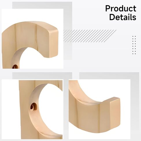 4 Pcs Kayak Paddle Holder Set, Clear Varnish Solid Pine Paddle Storage Rack, U Shape Wall Mount Canoe Paddle Holder, Universal Paddleboard Rack for Wall with Screws in Kuwait