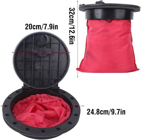 Canoeing Compartment Cover Kit, ABS Plastic, 8 Inches Standard Size, for Fishing Boats and Canoes, with Storage Bag and 16 Stainless Steel Screws in Kuwait