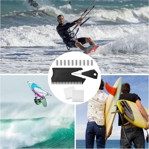 طقم مشط شمع لوح ركوب الأمواج مكون من 12 قطعة، بما في ذلك 2 شمع ركوب الأمواج، ومشط لوح ركوب الأمواج مع مفتاح زعنفة، و9 براغي زعانف، وملحقات مكشطة ركوب الأمواج للوحة ركوب الأمواج in Kuwait