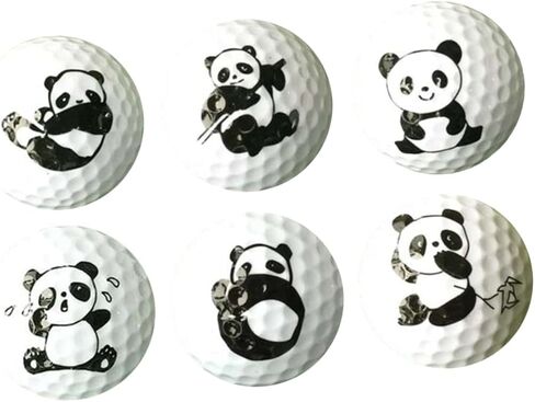 BESPORTBLE 6pcs Cartoon Panda Pattern Golf Practice Two-Layer Training Aid for Use Safe for Boys and Girls Lightweight Flexible Design Random Styles for Fun Practice in Kuwait