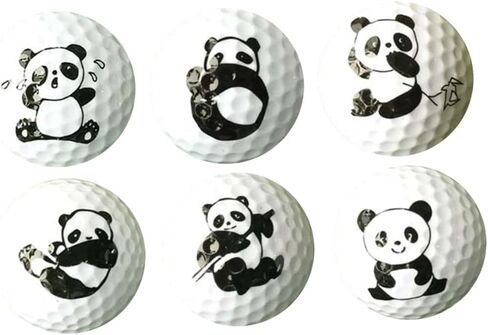 BESPORTBLE 6pcs Cartoon Panda Pattern Golf Practice Two-Layer Training Aid for Use Safe for Boys and Girls Lightweight Flexible Design Random Styles for Fun Practice in Kuwait