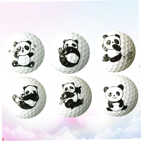 BESPORTBLE 6pcs Cartoon Panda Pattern Golf Practice Two-Layer Training Aid for Use Safe for Boys and Girls Lightweight Flexible Design Random Styles for Fun Practice in Kuwait