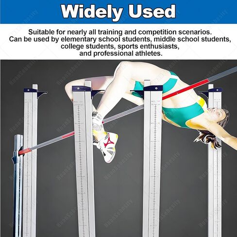 Aluminum Track & Field High Jump Measuring Standard,1 Pair Training High Jump Stands Aluminum,Movable Competition High Jump Stands,Adjustable Bracket in Kuwait
