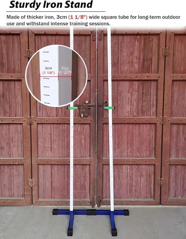 Portable High Jump Stand with 6.6ft Crossbar, Track and Field Competition Jumping Training Equipment, Height Adjustable High Jump Tester for School in Kuwait