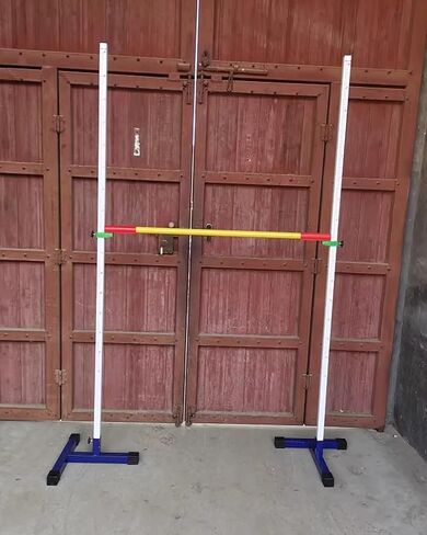 Portable High Jump Stand with 6.6ft Crossbar, Track and Field Competition Jumping Training Equipment, Height Adjustable High Jump Tester for School in Kuwait