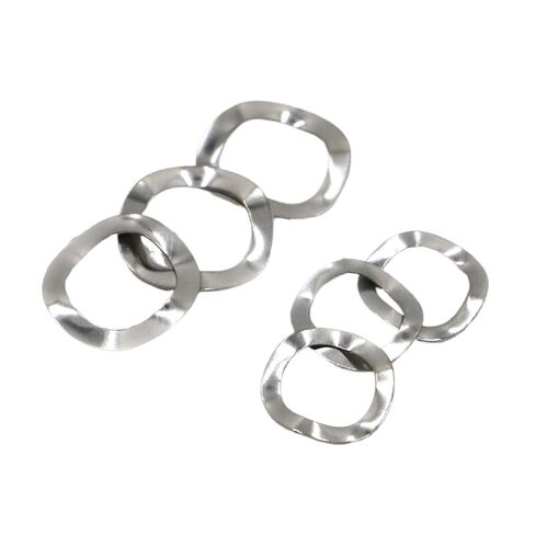Stainless Steel Wave Washer, 304 Stainless Steel Three Wave Spring Washers M3-M51 0.3-0.5mm 5/10/50pcs in Saudi Arabia