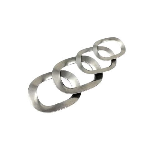 Stainless Steel Wave Washer, 304 Stainless Steel Three Wave Spring Washer Gasket M3-M25 Pack of 50 for Bearing Shafts in Saudi Arabia