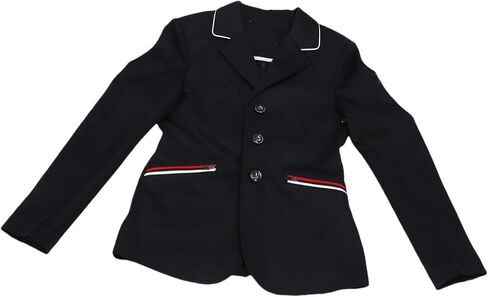 Alomejor Equestrian Coat Cotton Blend Horse Riding Jacket Breathable Lightweight Stylish 3 Button Competition Wear for Kids Training Show Everyday Riding (160) in Kuwait