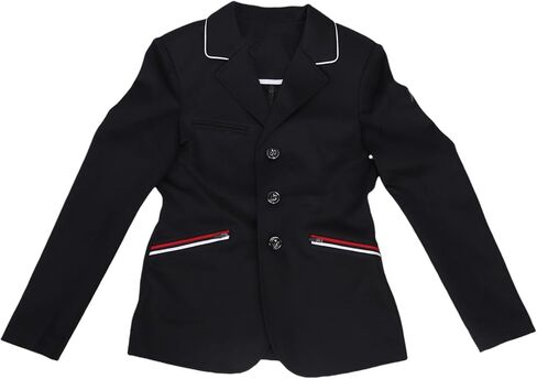 Alomejor Equestrian Coat Cotton Blend Horse Riding Jacket Breathable Lightweight Stylish 3 Button Competition Wear for Kids Training Show Everyday Riding (160) in Kuwait