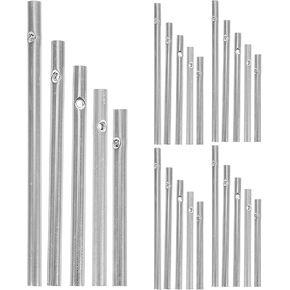 30PCS Wind Chime Tubes for Crafts, Aluminum Wind Chime Empty Tubes - Metal Pipes Heavy Duty Parts for DIY Garden Patio Decor, 5 Length, 0.24' Diameter in Saudi Arabia