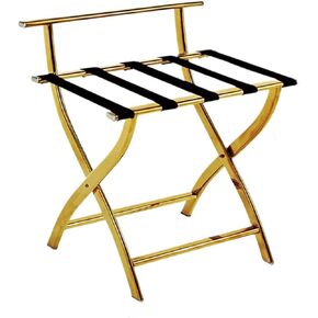 Rack,Standing Stainless Steel Luggage Rack Folding Stand for Hotel Bedroom Hotel(Gold) in Kuwait