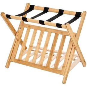 Rack,1 Pack Double Level Luggage Holder with Shoe Shelf Foldable Luggage Rack for Guest Room Bedroom Hotel in Kuwait