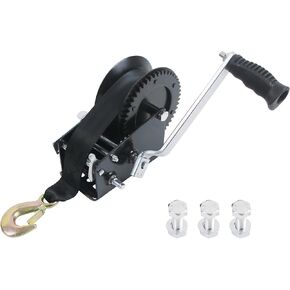 Boat Trailer Winch, 3500lbs Heavy Duty Hand Winch with 33ft Strap, 2-Way Ratchet with 4:1/8:1 Gear, Manual Hand Crank Winch for Boat, Trailer, Truck, ATV, Marine, Jet Ski - Quick Handle in Kuwait