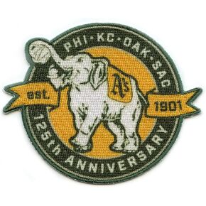 Philadelphia Kansas City Oakland Sacramento A's Athletics MLB 1901-2026 125th Anniversary Jersey Sleeve Collectible Patch in Kuwait