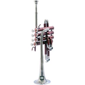 Piccolo Trumpet with 4 Smooth Valves Bb Pitch Brass Mouthpiece and Carry Case for Students, Beginners and Intermediate (Red) in Saudi Arabia