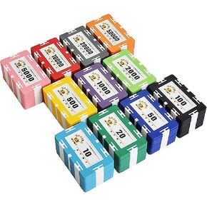 29g Poker Chips, Rectangle Counting Game Chips, Clay Bingo Chips Set for Texas Holdem Blackjack Gambling Poker Set in Kuwait