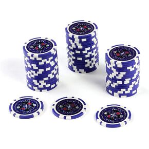 50PCS Poker Chips Monte Carlo Chips, Clay 14 Gram Texas Holdem Chips, Blackjack Laser Metal Core Blackjack Poker Chips in Kuwait