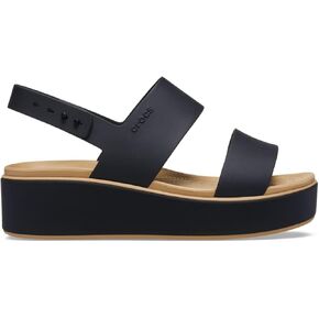 Crocs Women's Brooklyn Cork Low Wedge, Black/Cashew, 5 in Kuwait