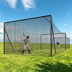 22/32 FT Baseball Batting Cage, Baseball Nets for Batting Cage, Baseball Batting Cage Nets for Hitting Training, Outdoor Backyard Batting Cage with Frame in Saudi Arabia