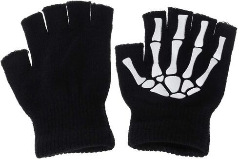 Finger Skeleton Cycling Gloves Winter Keeping Warm Hiking Accessory for Girls Outdoor Exercise Supply Thermal Gloves in Kuwait