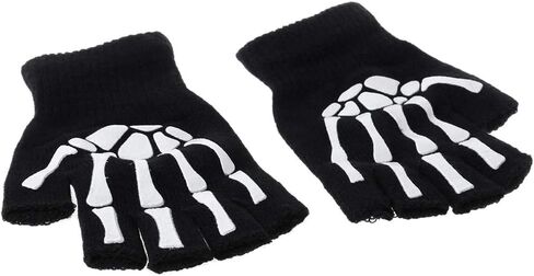 Finger Skeleton Cycling Gloves Winter Keeping Warm Hiking Accessory for Girls Outdoor Exercise Supply Thermal Gloves in Kuwait
