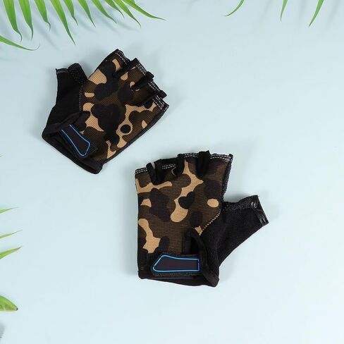 Kichvoe Half Finger Biking Gloves Breathable Cloth Riding Gloves 3 Pairs for Outdoor Training and Hiking for Boys in Kuwait