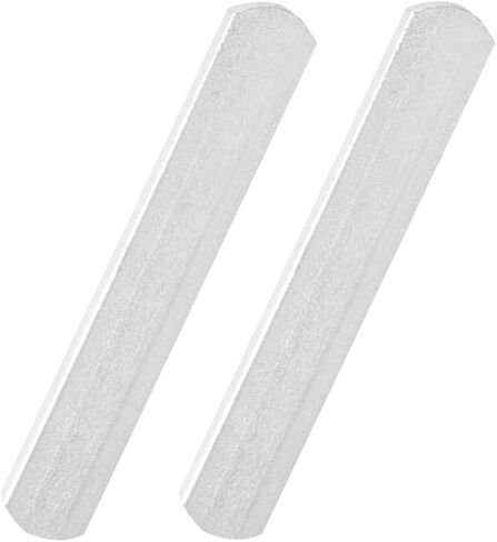 Weighted Steel Fitness Bars for Running and Strength Training, 2pcs 15x2.5x0.6cm Silver Stainless Steel Bodybuilding Weight Plates for Exercise and Workout in Kuwait