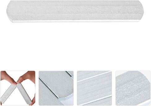 Weighted Steel Fitness Bars for Running and Strength Training, 2pcs 15x2.5x0.6cm Silver Stainless Steel Bodybuilding Weight Plates for Exercise and Workout in Kuwait