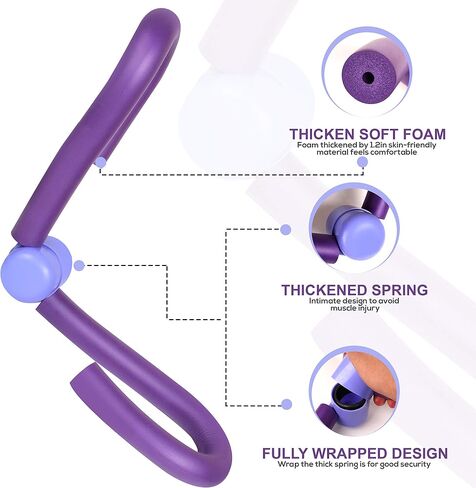 FITTHIGH Thigh Master، تونر عضلات البطن للساقين والذراعين والصدر والأرداف الخلفية، قطعة واحدة من معدات الصالة الرياضية المنزلية معدات اللياقة البدنية لفقدان الوزن، أرجواني in Kuwait