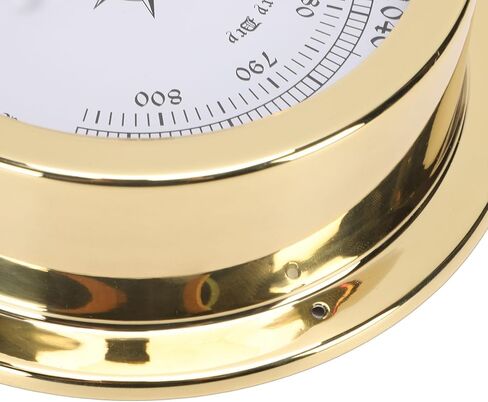 Yosoo Health Gear 4.7 inch Brass Marine Barometer for Boats Yachts, Accurate Air Pressure Measurement for Ships & Vessels in Kuwait