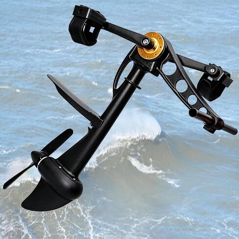 Foot Operated Kayak, 10:1 Gear Ratio, 200kg Max Load, 5-8 Km/H Speed, 7kg Thickened Aluminum Alloy, Waterproof Anti-Corrosion, Universal Fit for Inflatable & Hard Shell Paddle Board in Kuwait