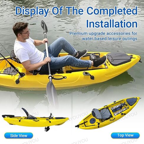 Foot Operated Kayak, 10:1 Gear Ratio, 200kg Max Load, 5-8 Km/H Speed, 7kg Thickened Aluminum Alloy, Waterproof Anti-Corrosion, Universal Fit for Inflatable & Hard Shell Paddle Board in Kuwait