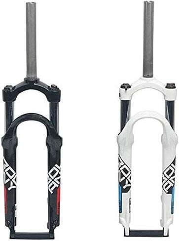 شوكة تعليق الدراجة 24 بوصة، أنبوب مستقيم 28.6 مم من سبائك الألومنيوم MTB قرص الفرامل الهوائية 100 مم للسفر، أبيض، B in Kuwait