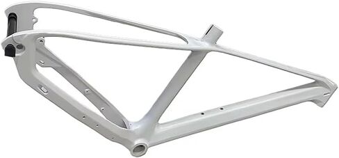 27.5 Inch Mountain Bike Frame, Magnesium Alloy Bicycle Frame in White, DIY Compatible in Kuwait