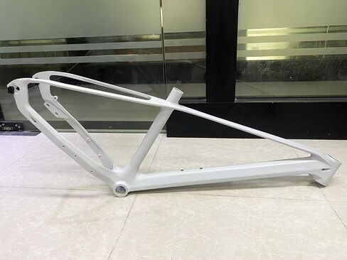 27.5 Inch Mountain Bike Frame, Magnesium Alloy Bicycle Frame in White, DIY Compatible in Kuwait